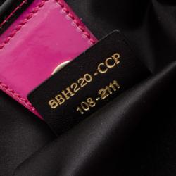 Pre Owned Fendi Black And Pink Zucchino Canvas Charm Detail Hobo