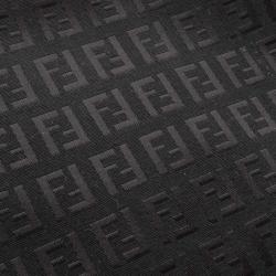 Pre Owned Fendi Black And Pink Zucchino Canvas Charm Detail Hobo