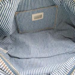 Pre Owned Fendi Striped Denim Spy Bag