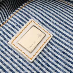 Pre Owned Fendi Striped Denim Spy Bag