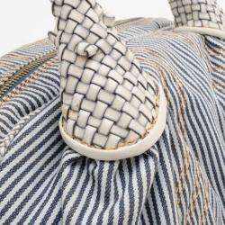 Pre Owned Fendi Striped Denim Spy Bag
