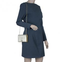 Pre Owned حقيبة فندي ستان ذهبي ميتالك كلتش