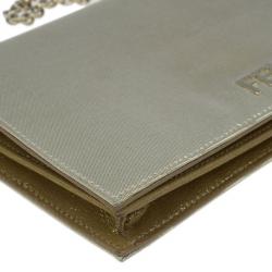 Pre Owned حقيبة فندي ستان ذهبي ميتالك كلتش