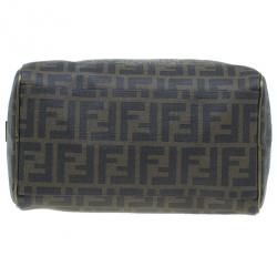 Pre Owned حقيبة يد بوسطن فندي زوكا طبع بالازو جلد ذهبية