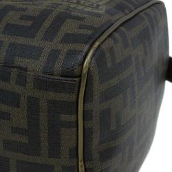 Pre Owned حقيبة يد بوسطن فندي زوكا طبع بالازو جلد ذهبية