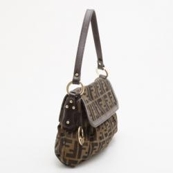 Pre Owned Fendi Zucca Tobacco Chef Hobo
