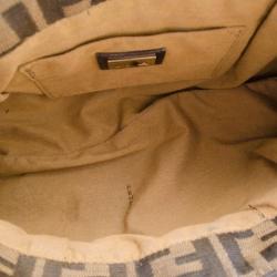 Pre Owned Fendi Zucca Tobacco Chef Hobo