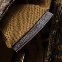 Pre Owned Fendi Zucca Tobacco Chef Hobo