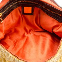 Fendi Golden Beaded Baguette Bag 