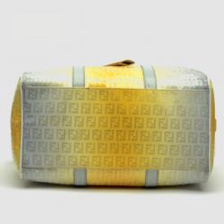 Pre Owned Fendi Yellow & Blue Sequined Forever Boston Satchel 