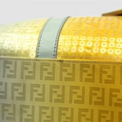 Pre Owned Fendi Yellow & Blue Sequined Forever Boston Satchel 