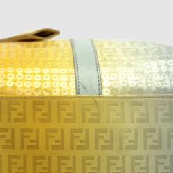 Pre Owned Fendi Yellow & Blue Sequined Forever Boston Satchel 