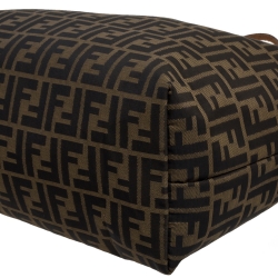 مملوكة مسبقًا Fendi Tobacco Zucca Canvas and Leather Shopper Tote