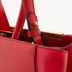 مملوكة مسبقًا Fendi Red Leather 2Jours Shopper Tote 