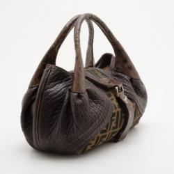 Pre Owned Fendi Zucca Turtle Small Spy Bag