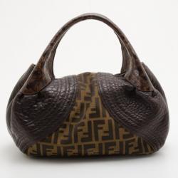 Pre Owned Fendi Zucca Turtle Small Spy Bag