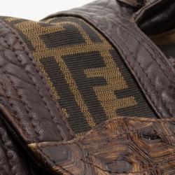 Pre Owned Fendi Zucca Turtle Small Spy Bag