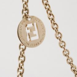 Pre Owned Fendi Zucchino Studded Chain Handle Pochette
