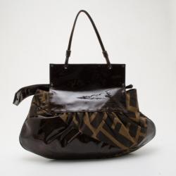 مملوكة مسبقًا Fendi Tobacco Monogram 'To You' Convertible Clutch