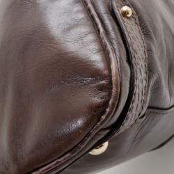 مملوكة مسبقًا Fendi Brown Leather Croc Embossed Medium 'Magic' Bag