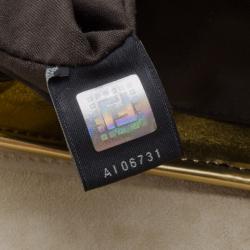 مملوكة مسبقًا Fendi Metallic Gold Patent 'B' Bag