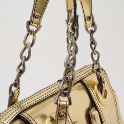 مملوكة مسبقًا Fendi Metallic Gold Patent 'B' Bag
