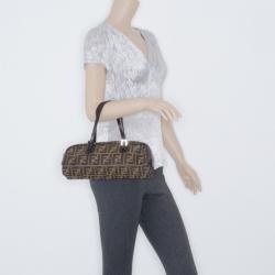 Pre Owned Fendi Tobacco Zucca Small Satchel