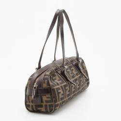 Pre Owned Fendi Tobacco Zucca Small Satchel
