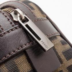 Pre Owned Fendi Tobacco Zucca Small Satchel