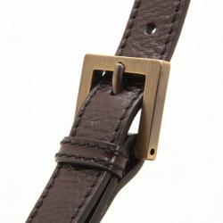 Pre Owned Fendi Tobacco Monogram Zucca Shoulder Bag 