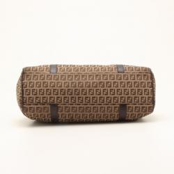 Pre Owned Fendi Tobacco Zucchino Large Shoulder Bag