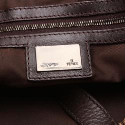 Pre Owned Fendi Tobacco Zucchino Large Shoulder Bag