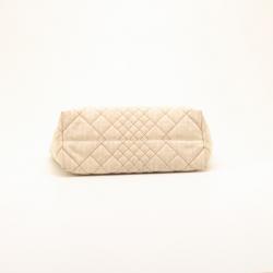 مملوكة مسبقًا Fendi Beige Quilted Zucca Nylon 'Roll' Large Shopper Tote