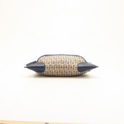 Pre Owned Fendi Navy Leather Zuchino Shoulder Bag  