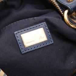 Pre Owned Fendi Navy Leather Zuchino Shoulder Bag  