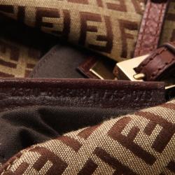 Pre Owned Fendi Zucchino Mini Mama Bag with Pink Trim