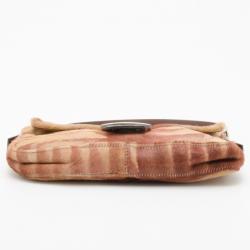 Pre Owned Fendi Tiger Stripe Pony Hair Baguette Bag