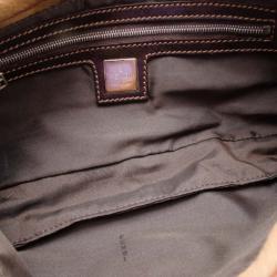 Pre Owned Fendi Tiger Stripe Pony Hair Baguette Bag