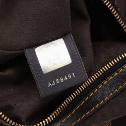 Pre Owned Fendi Striped Chef Chain Hobo