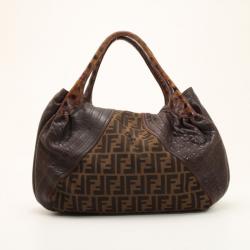 Pre Owned Fendi Zucca Turtle Spy Bag