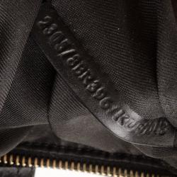 Pre Owned Fendi Black Leather Logo Pochette Bag 