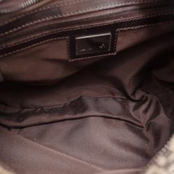 Pre Owned Fendi Zucchino Monogram Hobo Bag