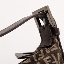 Pre Owned Fendi Zucchino Monogram Hobo Bag