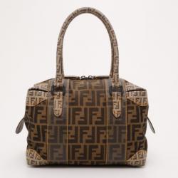 Pre Owned Fendi Multi Zucca Boston Bag