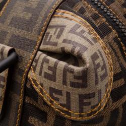 Pre Owned Fendi Multi Zucca Boston Bag