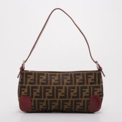 Pre Owned Fendi Tobacco Zucca Small Shoulder Bag