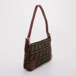Pre Owned Fendi Tobacco Zucca Small Shoulder Bag