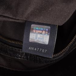 Pre Owned Fendi Velour Zucca Bag Du Jour Tote