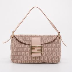 Fendi Light Pink Zucchino Monogram Baguette
