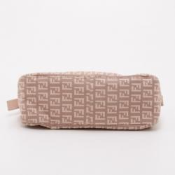 Fendi Light Pink Zucchino Monogram Baguette